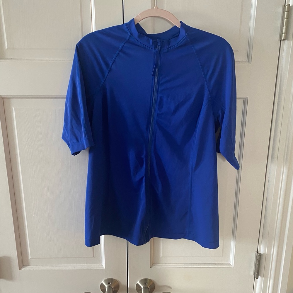 Lands End Large Blue Swim Shirt